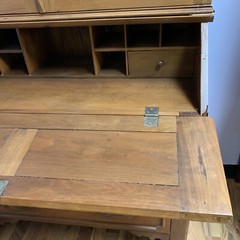 ATQ 1900 Rockford Union Hand Carved Solid Maple Wood Secretary Desk Hutch – 83”H