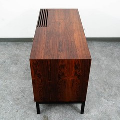 Mid Century Modern Compact Credenza Cabinet Refrigerator Storage Silkeborg Lock