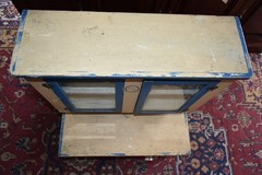 Antique Child Kitchen Cupboard Primitive Painted Toy Cabinet Shabby Chic
