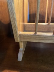 Mid Century Solid Oak Magazine Racked Great Condition Wood Double Sided