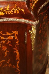 19th Century Victorian Mahogany Inlaid Bronze Mounted Cabinet Attr to RJ Horner