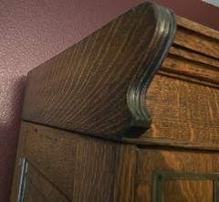 1910 Arts & Crafts large oak file cabinet 78″ tall x 40″ wide x 26″ deep