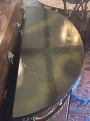 Stunning Neoclassic John Widdicomb Demilune Cabinet; Manner Of Robert Adam