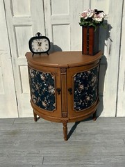Elegant entry table, Floral cabinet for storage, Medium sized storage cabinet