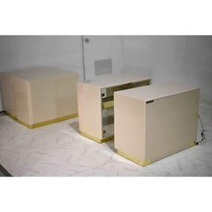 1980s Milo Baughman for Thayer Coggin Cream Lacquer Lighted Modular Bar or China