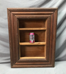 VTG Varnished Wood Moulding 21×28 Wall Mounted Shadow Box Spice Rack 1151-25B