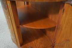 F70335: WELLINGTON HALL Satinwood Adams Painted Demi Lune Cabinet