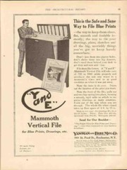 Rare 100 yr old Yawman & Erbe “mammoth” Vert. Architect /Artist plan file cab