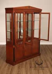 Ethan Allen Medallion Collection Cherry Lighted China Cabinet