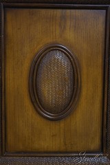 72451: Pair Of THOMASVILLE Ernest Hemingway Rattan & Stone Cabinets