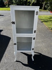 Antique Medical Cabinet Industrial Dental Metal Display Case Vintage