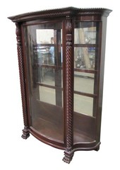 Spanish Revival Greek Key Curio Cabinet