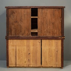 Antique Japanese Meiji Period Two Piece Tansu Chest (Goshu Mizuya)