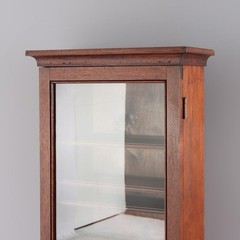 Walnut Hanging Curio Cabinet 20thC