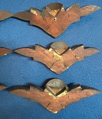 Antique Lot of 6 Wood Apothecary Cabinet Handles Drawer Pulls Approx 7-1/4”