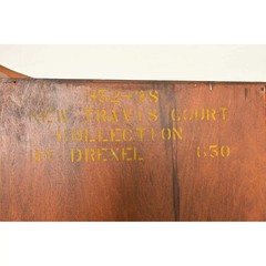 Drexel Georgian Mahogany Bow Front Corner Cabinet, 1950s