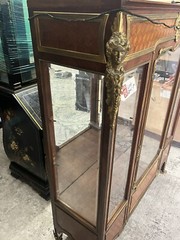 French Ormolu Inlaid Marquetry Vitrine