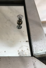 VTG 1960’s Deco Metal Chrome 11X24 Mirrored Recessed Cabinet Old 319-26B