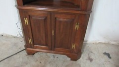 Henkel Harris Mahogany Corner Cabinet Hutch Cupboard