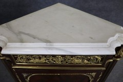 Rare Signed Millet Vernis Martin Paint Decorated French Louis XVI Corner Cabinet