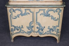 Baker Paint Decorated Venetian Italian Vitrine Display China Cabinet Vitrine
