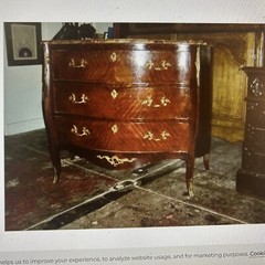 Antique French LXV style Bronze decorations Marble top 3 drawer dresser, 1900
