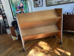 Fleetwood Mid-Century Modern Industrial Rolling Book Cart by Henry P Glass 50’s