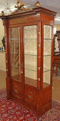 Italian Made French Empire Style Glass Door China Curio Display Cabinet
