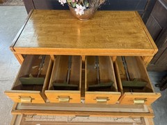 Antique American Quarter-Sawn Oak Stacking Flat File Drawer File Cabinet 1915