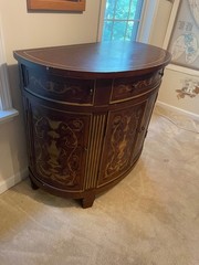 Vintage Walnut Wood Cabinet with storage space and drawers
