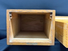 WAGEMAKER OAK WOOD FILE RECIPE LIBRARY CATALOG CABINET INDEX CARD BOX CIRCA 1910