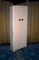 SHELF Kitchen Storage Pantry Metal CABINET 1950 Vintage Art Crest Style Cupboard