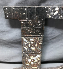 Decorative Salvage Tin Ceiling 12″ Patchwork Metal VTG Letter D Old 302-25B
