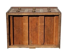 Antique Victorian Walnut Apothecary Spool Cabinet with Six Drawers