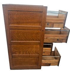Antique Tiger Oak Filing Cabinet H.S Crocker San Francisco four Drawers c1905