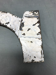 Decorative Salvage Tin Ceiling 16″ Patchwork White Metal VTG Letter C 2023-23B