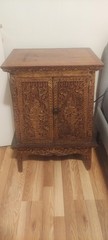 Antique Carved Thai Manuscript Cabinet