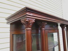63159 Antique Victorian Mahogany China Cabinet Curio