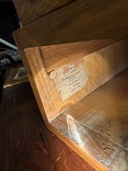 Vtg Antique Two (2) Drawer Oak Library Card Catalog Index File Cabinet Wood Box