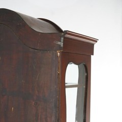 Antique Dutch Marquetry Mahogany Display Cabinet with Ormolu Mounts C1890