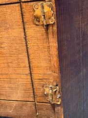 Antique Signed CASS Child’s Original c.1910 Complete 18” H. Wood Kitchen Cabinet