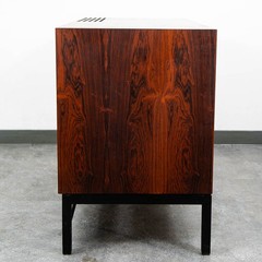 Mid Century Modern Compact Credenza Cabinet Refrigerator Storage Silkeborg Lock