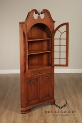 Virginia Craftsmen Reproductions Chippendale Style Walnut Corner Cabinet