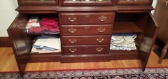 Harden Georgian Style Cherry Breakfront China Cabinet Heirloom Quality