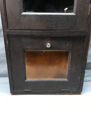 VTG Oak Double Door Bookcase Doctors Medicine Cabinet 20×43 Old 1502-25B