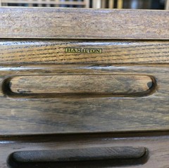 Antique Hamilton Blueprint 10 Drawer Flat-File Cabinet