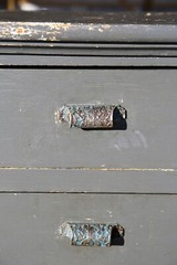 Vintage Wood Drawer Apothecary Cabinet Tool Box Counter Display Antique Chest