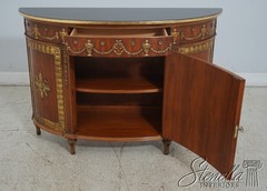 L65314: JOHN WIDDICOMB Neoclassical Ebonized Top Commode Cabinet