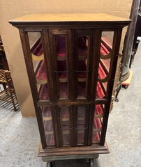 LARGE OAK RUSSELL & SONS RIBBON CABINET