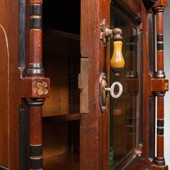 Antique Reception Hall Cabinet, English, Cupboard, Aesthetic Period, Victorian